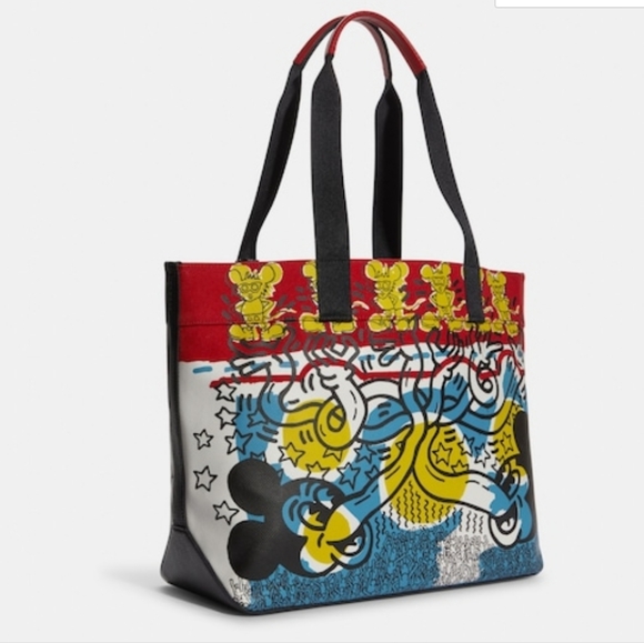 New Coach Disney Mickey Mouse x Keith Haring Tote Bag - Picture 4 of 4